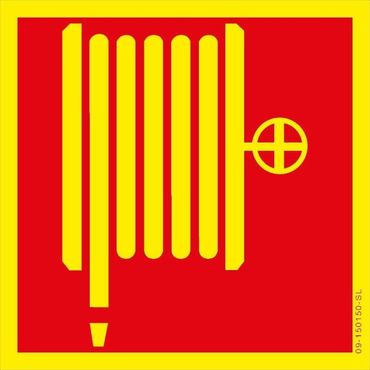 Brandschutzschild „Löschschlauch“, BGV A8 F03 nach DIN 67510