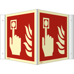 Nasen-/Winkelschild Brandmelder (ISO 7010)
