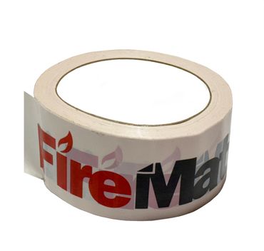 Klebeband Paketband PVC - weiss mit FireMat Logo