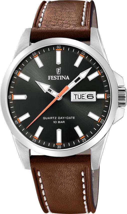 Festina Lederband klassisch F20358/2 Herrenarmbanduhr Festina Lederband klassisch F20358/2 Herrenarmbanduhr