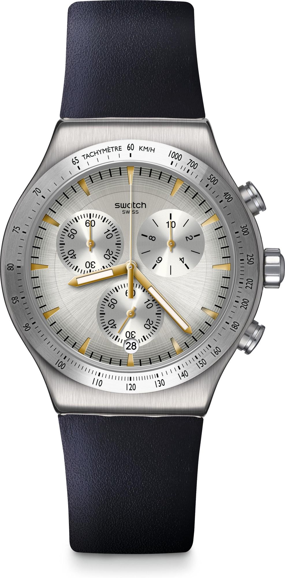 Swatch I New Chrono DARKMEBLUE Irony YVS460 Armbanduhr
