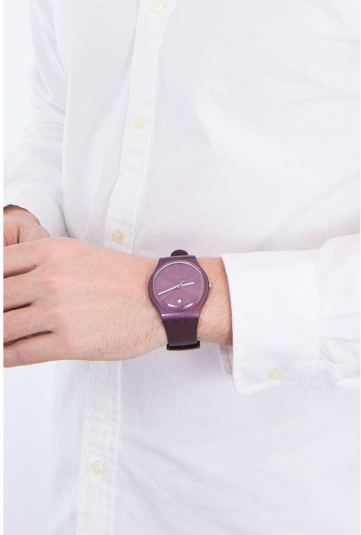 Swatch New Gent BURGUNDAZING SUOR402 Armbanduhr Swatch New Gent BURGUNDAZING SUOR402 Armbanduhr