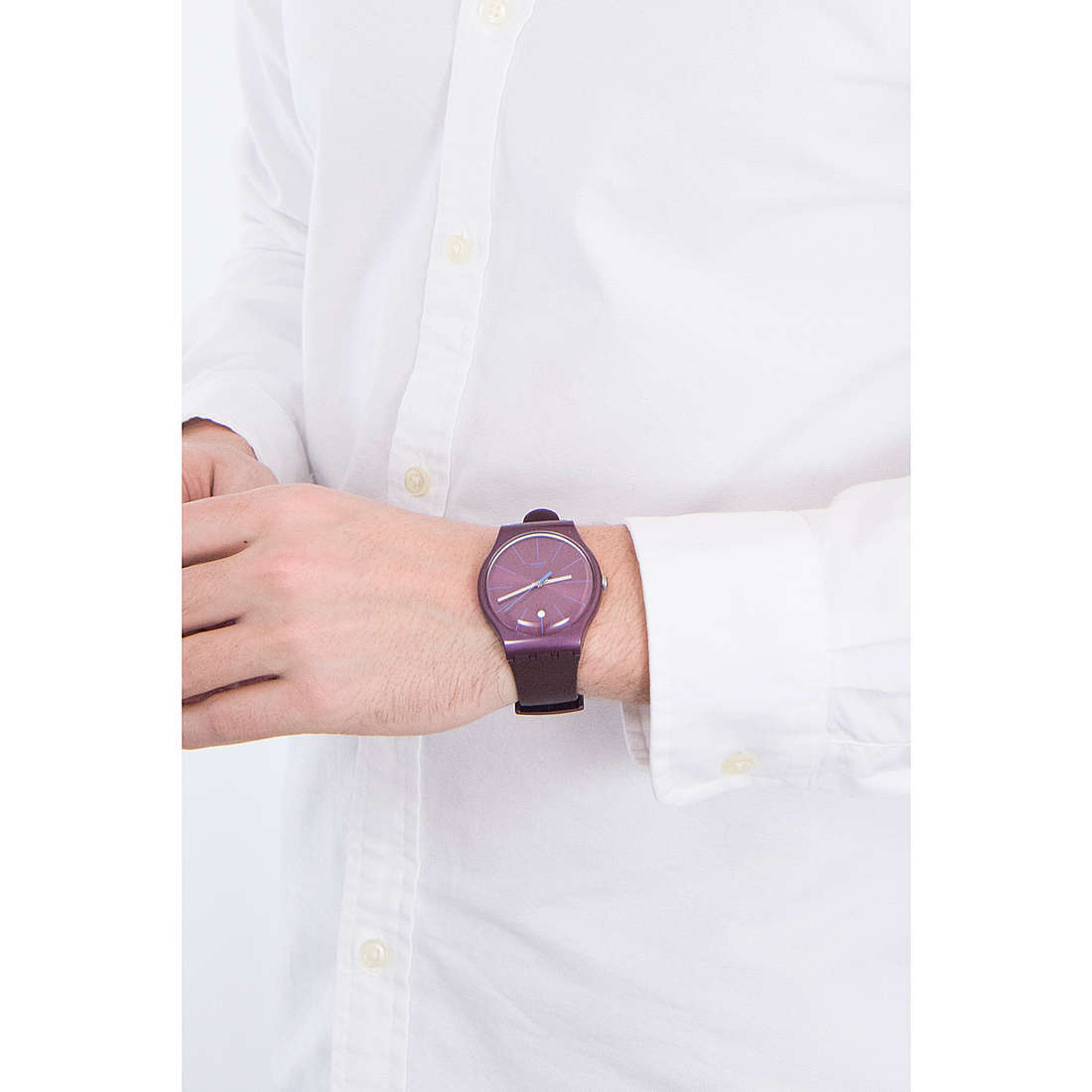 Swatch New Gent BURGUNDAZING SUOR402 Armbanduhr Swatch New Gent BURGUNDAZING SUOR402 Armbanduhr