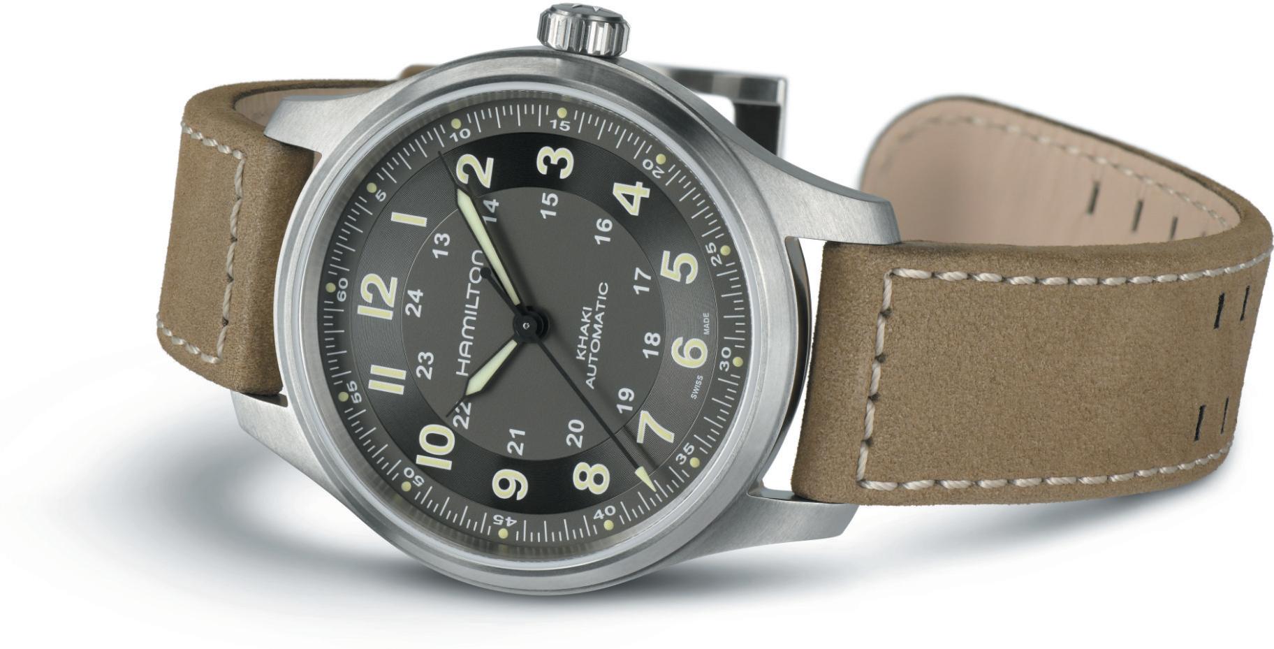 Hamilton Khaki Field H70545550 Reloj Automático para hombres Reserve de marcha de 80 horas