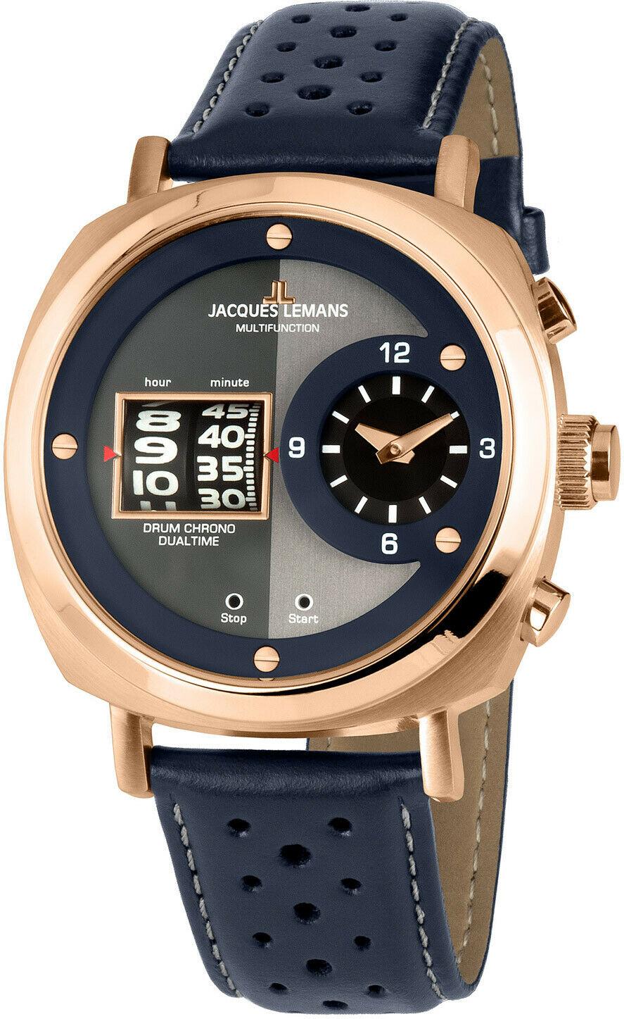 Jacques Lemans Lugano 1-2058 1-2058D Mens Chronograph