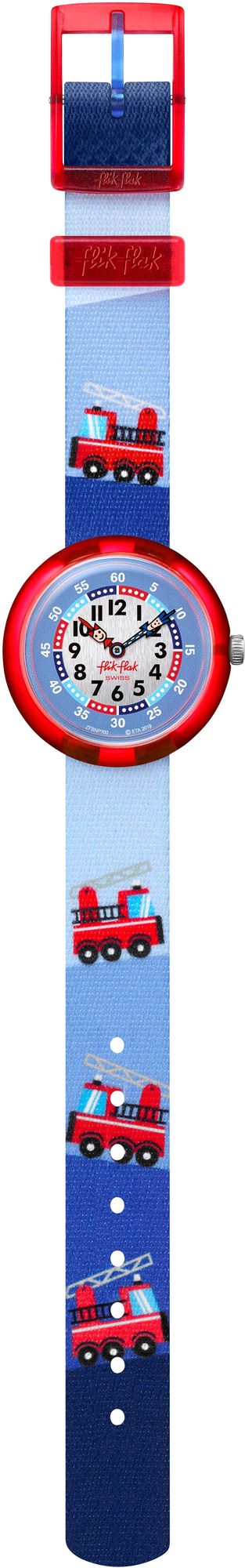 Flik Flak FIRETRUCK FBNP160 Reloj elegante para niños