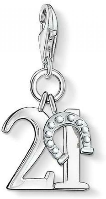 Thomas Sabo Glückszahl 21 0460-001-12 Charm Anhänger Thomas Sabo Glückszahl 21 0460-001-12 Charm Anhänger