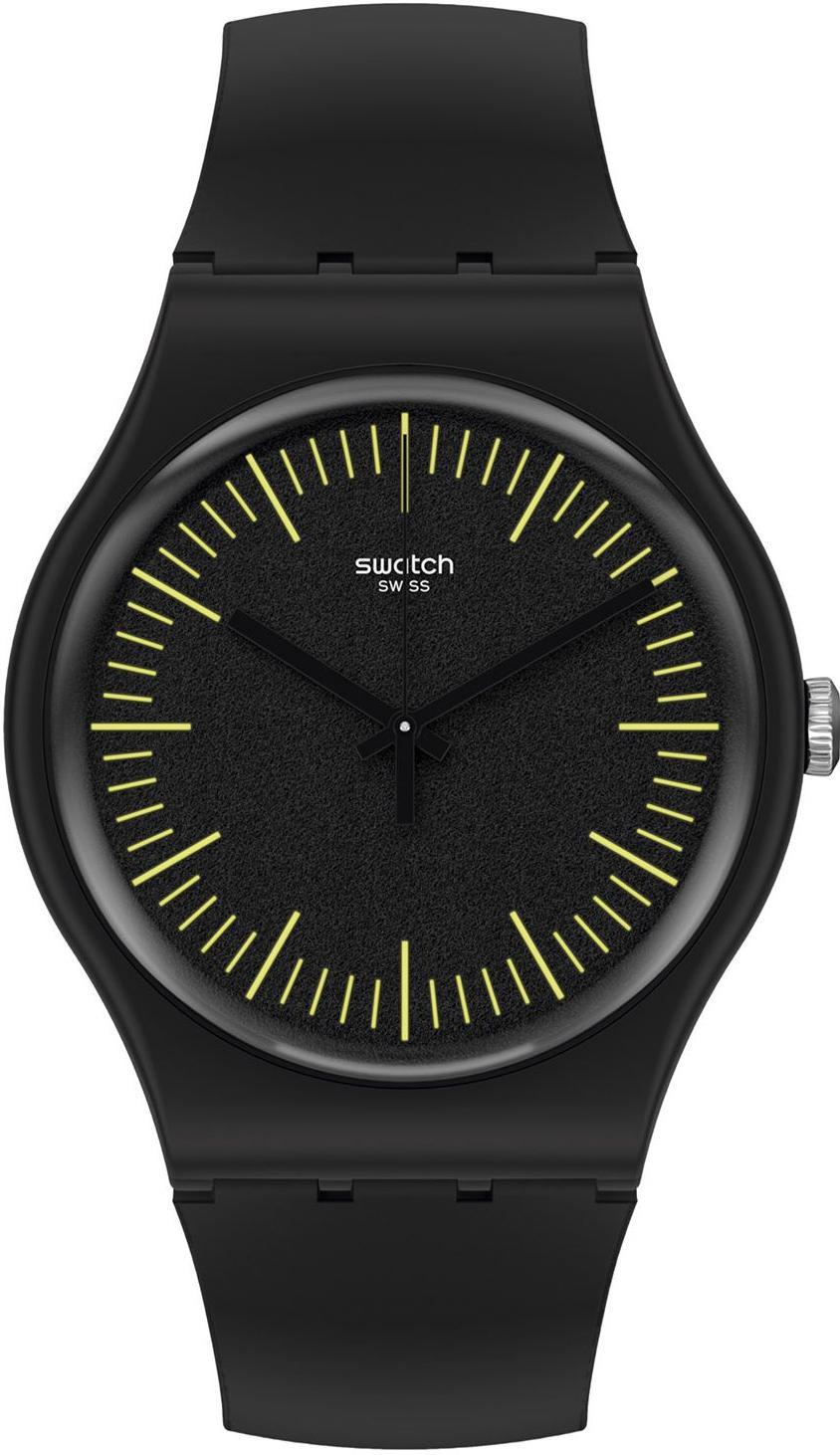 Swatch BLACKNYELLOW SUOB184 Unisex Swatch BLACKNYELLOW SUOB184 Unisex