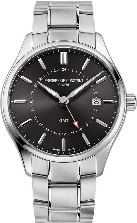 Frederique Constant Geneve CLASSICS QUARTZ GMT FC-252DGS5B6B Reloj de Pulsera para hombres