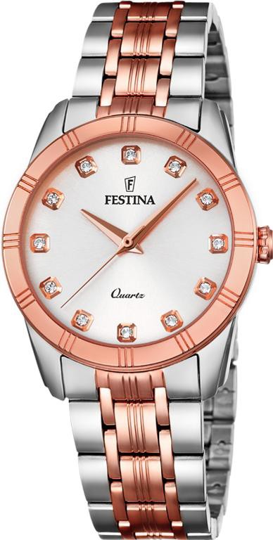 Festina Klassik F16941/4 Montre Bracelet pour femmes Avec des Zircons