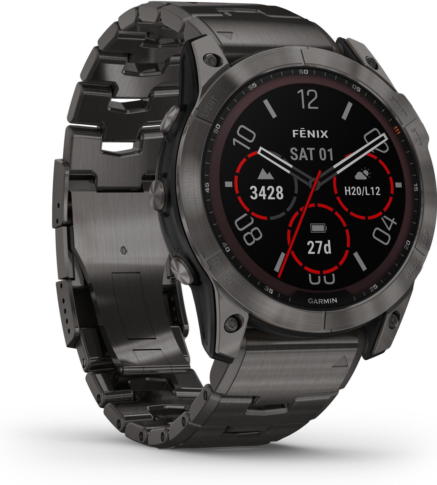 Garmin FENIX® 7X SOLAR TITAN 010-02541-27 montre connectée Garmin FENIX® 7X SOLAR TITAN 010-02541-27 montre connectée