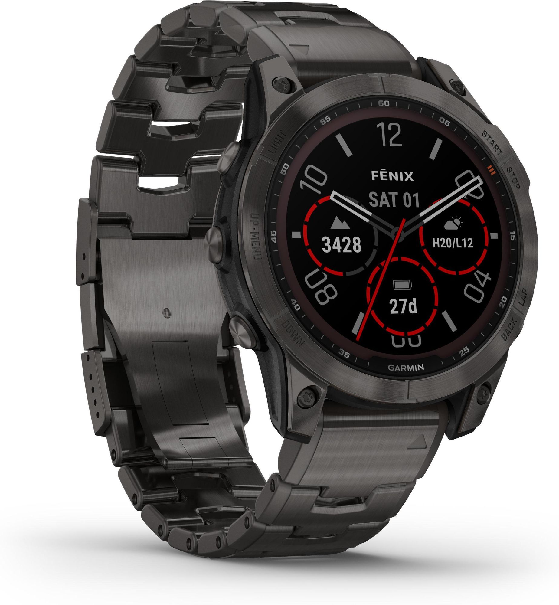 Garmin FENIX® 7 SAPPHIRE SOLAR TITAN 010-02540-39 Smartwatch Garmin FENIX® 7 SAPPHIRE SOLAR TITAN 010-02540-39 Smartwatch