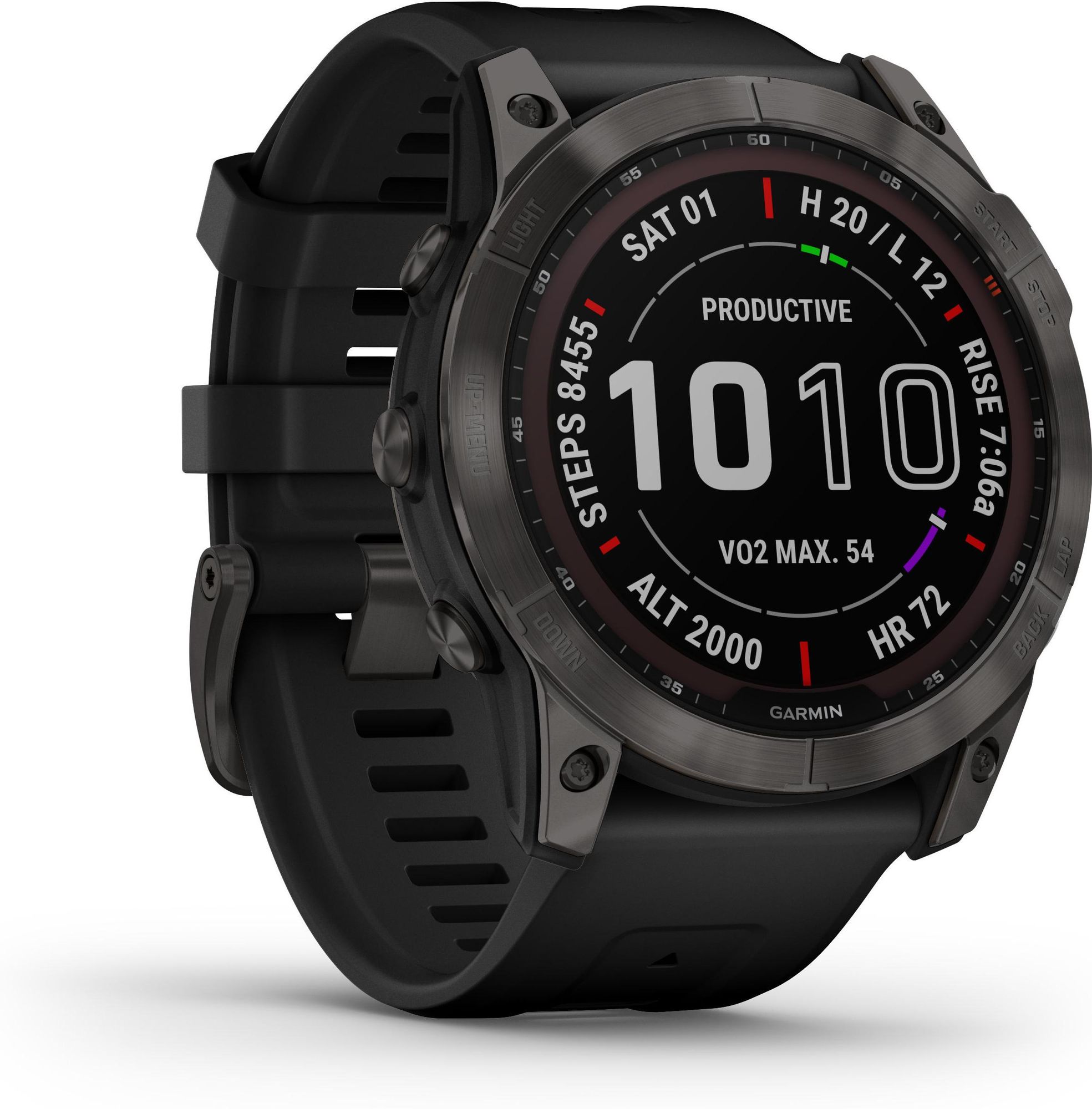 Garmin FENIX® 7X SOLAR TITAN 010-02541-11 Smartwatch bluetooth, GPS, heart rate monitor