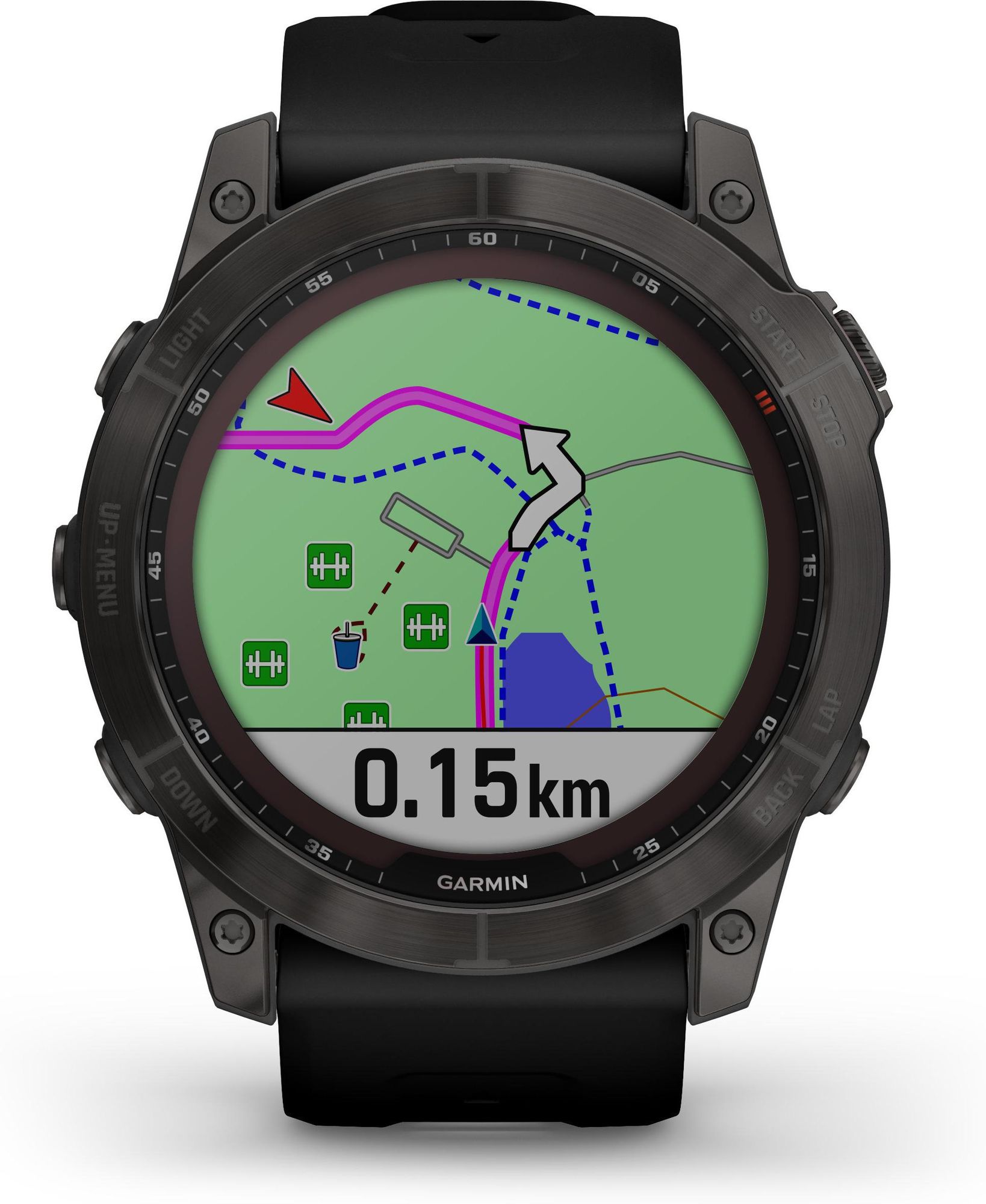 Garmin FENIX® 7X SOLAR TITAN 010-02541-11 Smartwatch bluetooth, GPS, heart rate monitor