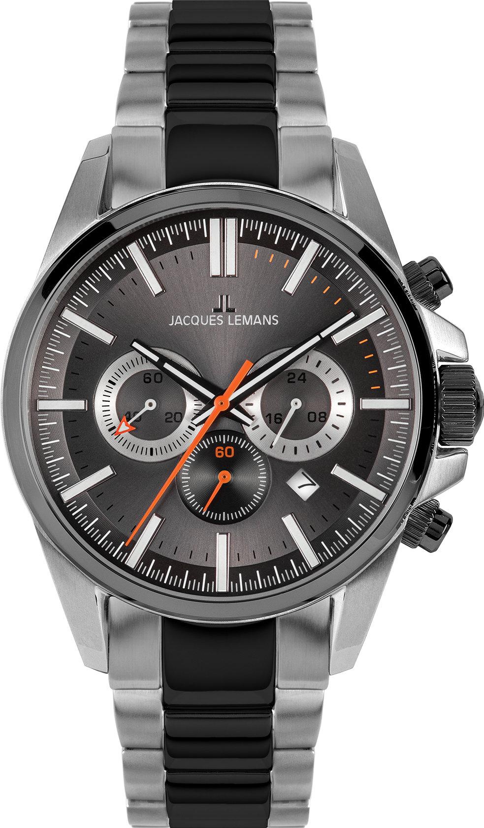 Jacques Lemans 1-2119E 1-2119E Cronógrafo para hombres Jacques Lemans 1-2119E 1-2119E Cronógrafo para hombres