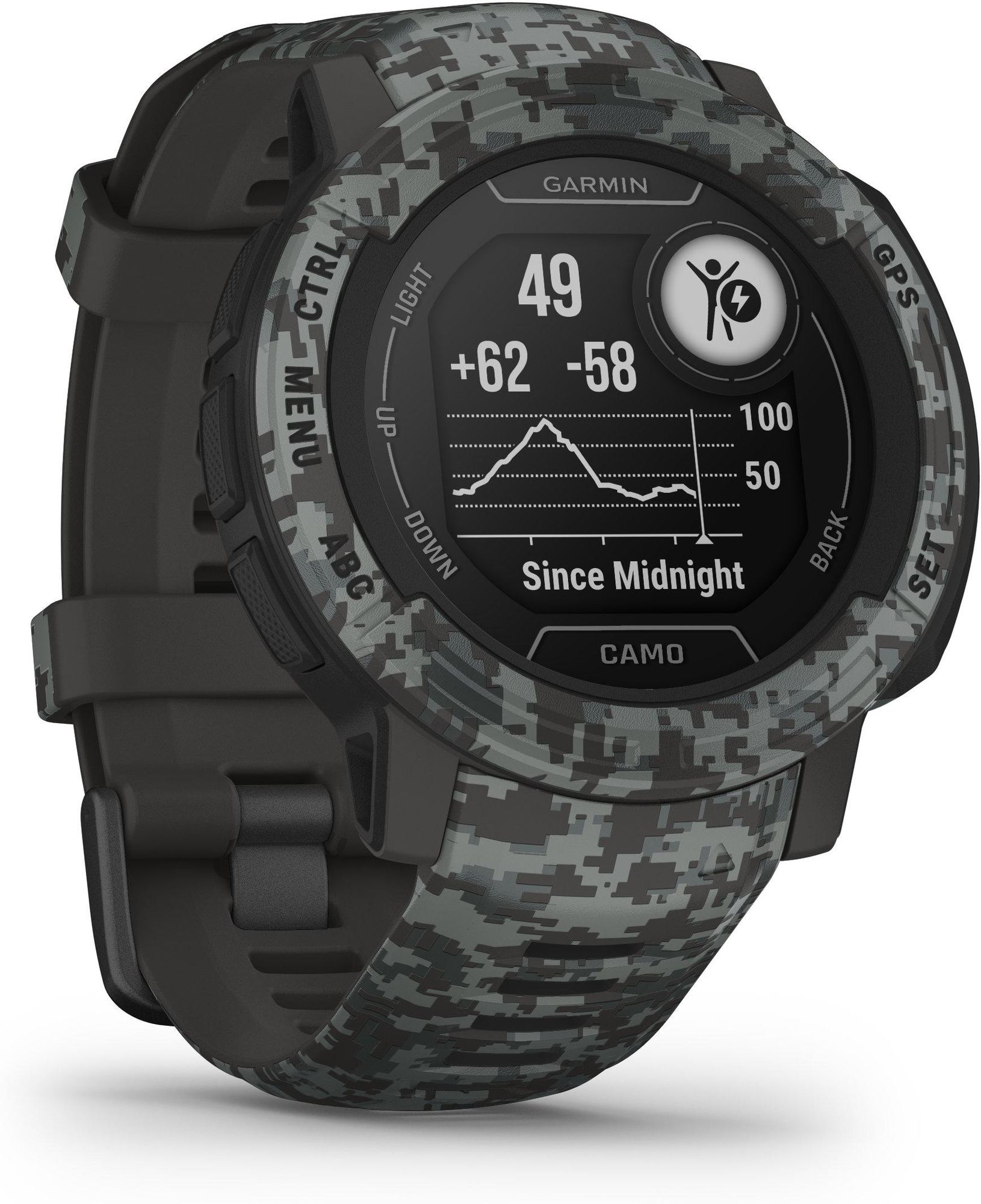 Garmin INSTINCT 2 CAMO EDITION 010-02626-03 Smartwatch bluetooth, GPS, heart rate monitor