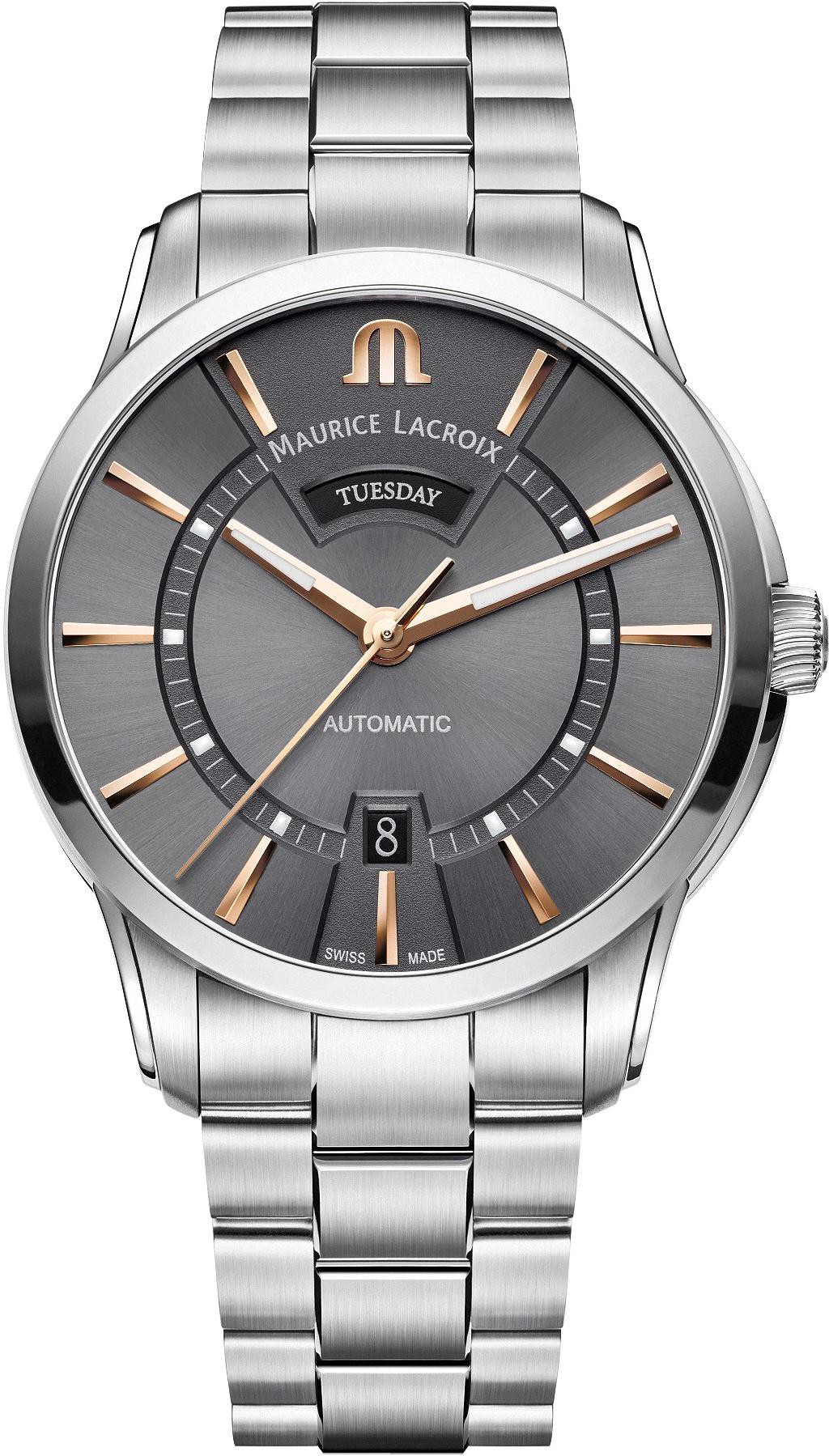 Maurice Lacroix PONTOS DAY DATE PT6358-SS002-331-1 Montre Automatique pour hommes Classique & Simple