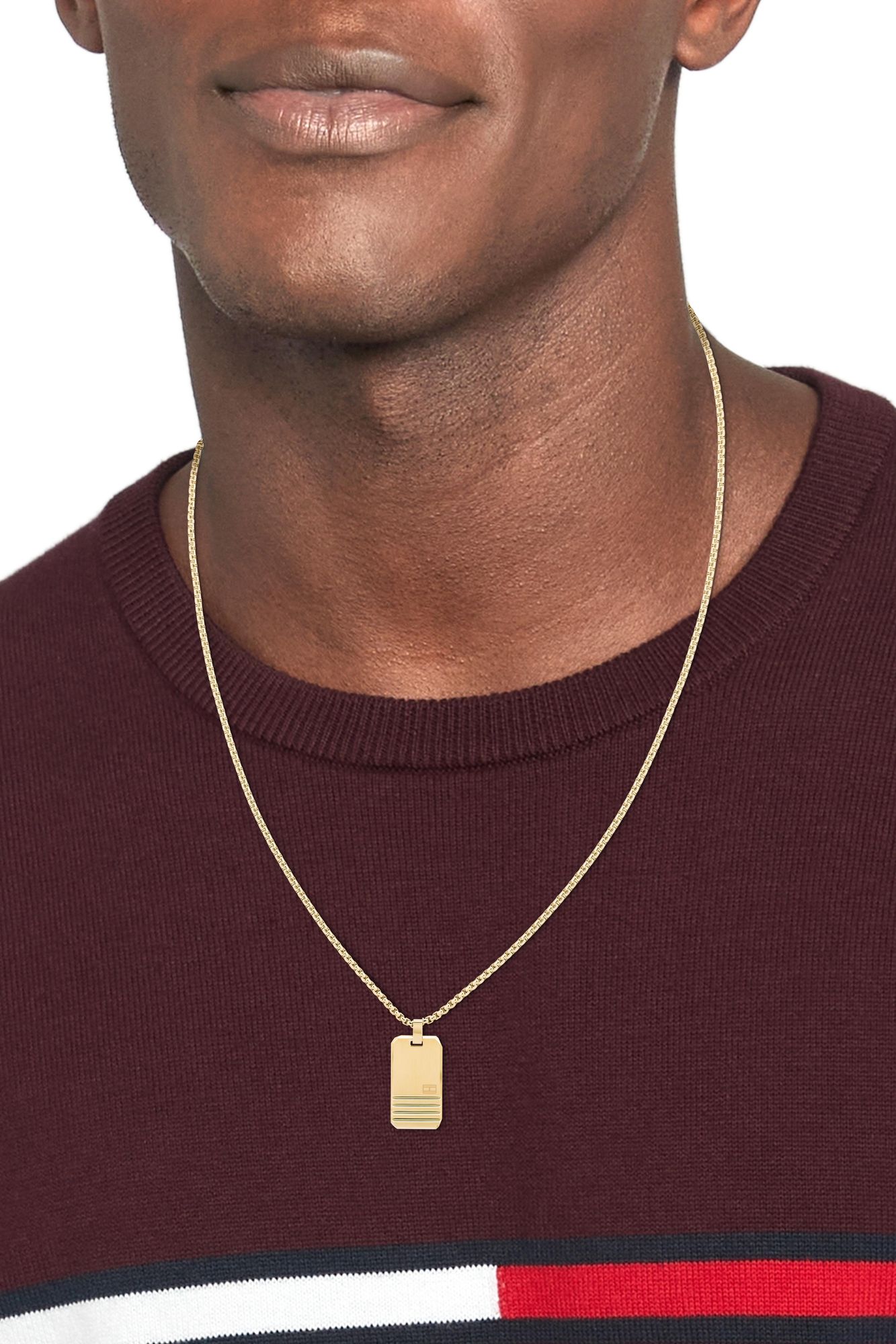 Tommy hilfiger necklace mens sale