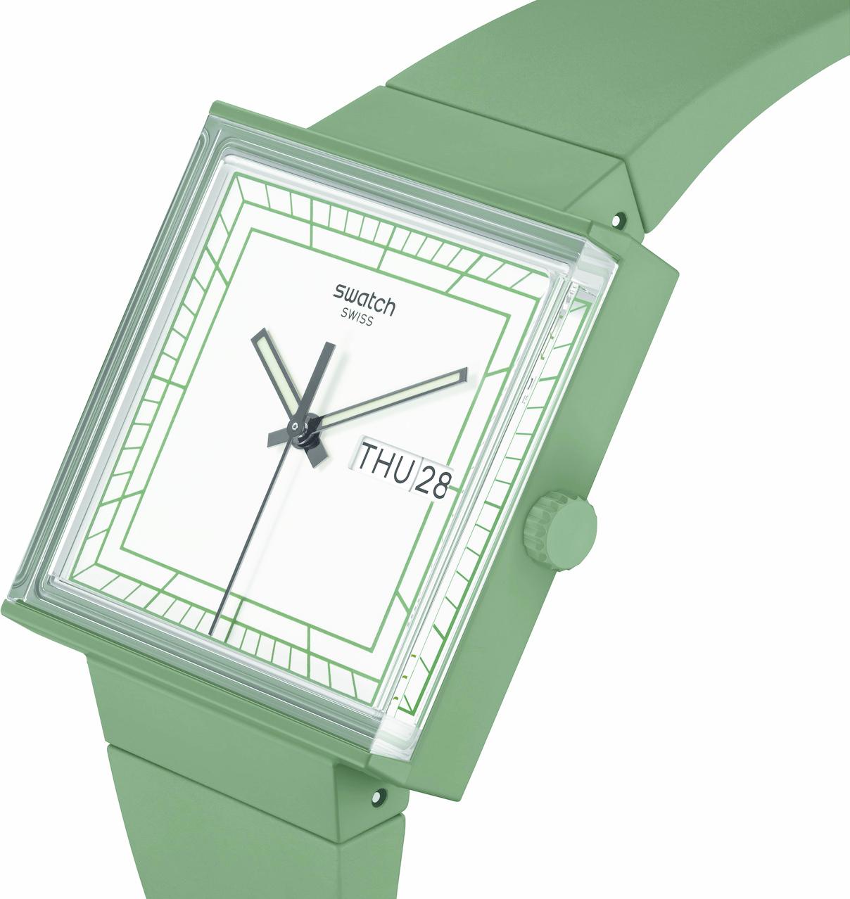 Swatch WHAT IF…GREEN? SO34G700 Unisexuhr Design Highlight Swatch WHAT IF…GREEN? SO34G700 Unisexuhr Design Highlight
