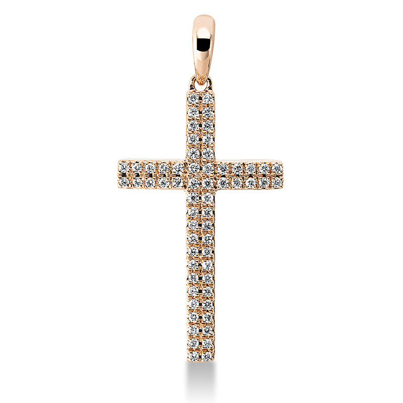 Pure! Diamonds Jewelry - Diamantkette 18 kt  "Kreuz", mit Öse