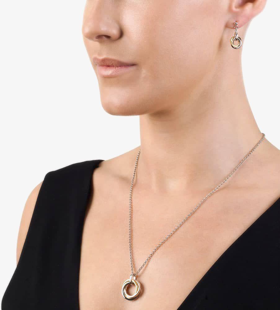 Hot Diamonds Calm Pendant - Rose and Yellow Gold Plated Accents DP544 Chaîne de cou pour femmes