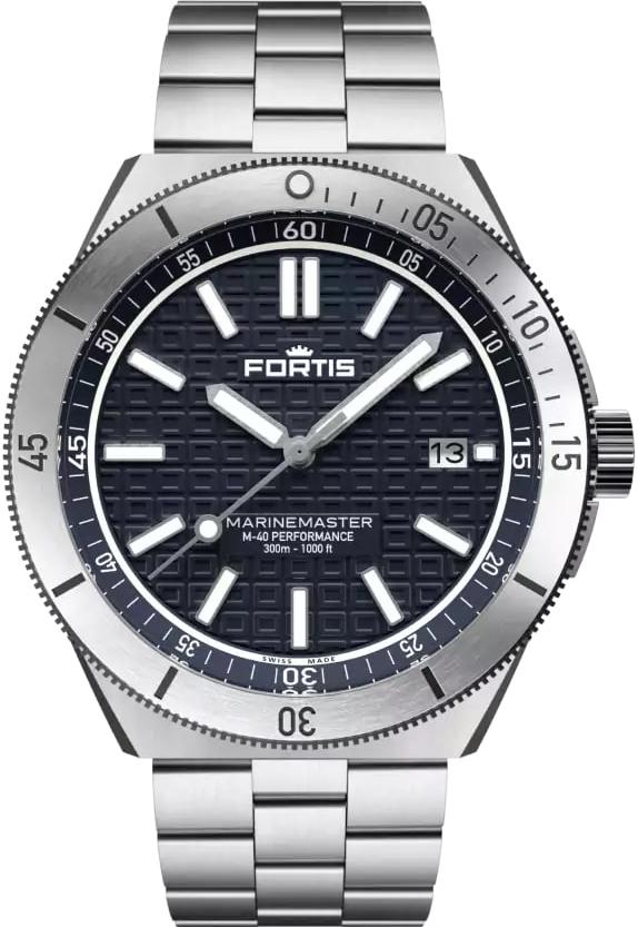 Fortis Marinemaster M-40 "Gravity Black On Block Bracelet" F8120027 Montre Automatique pour hommes