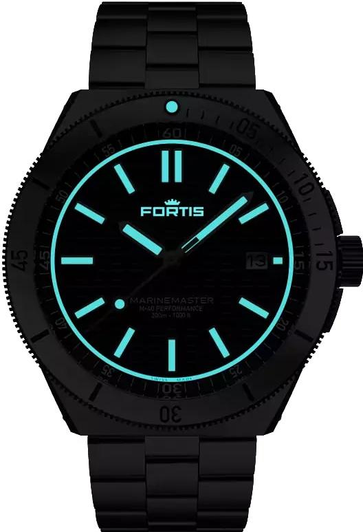 Fortis Marinemaster M-40 "Gravity Black On Block Bracelet" F8120027 Orologio automatico uomo