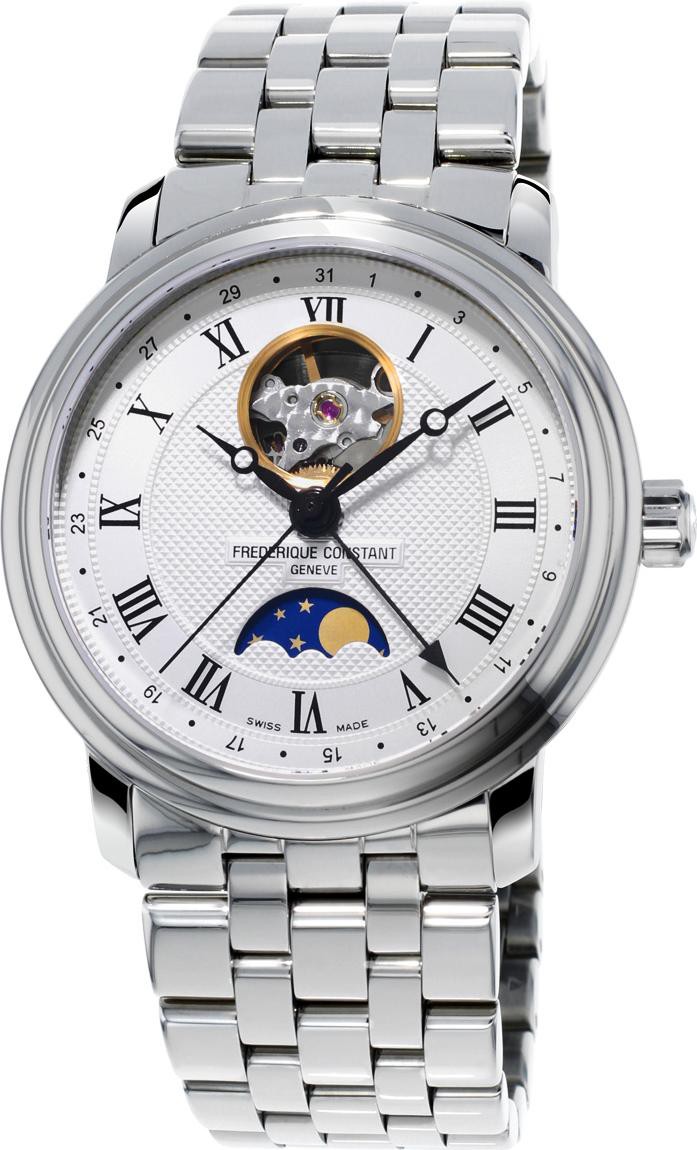 Frederique Constant Geneve Classics Moonphase FC-335MC4P6B2 Reloj Automático para hombres Volante Abierta