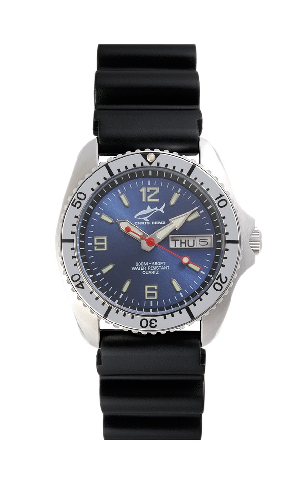 Chris Benz One Medium CBM-B-SI-KB Reloj unisex Reloj de Buceo