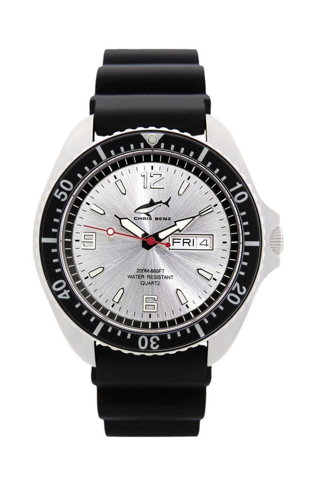 Chris Benz One Man CBO-SI-SW-KB Reloj elegante para hombres Reloj de Buceo