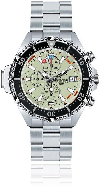 Chris Benz Depthmeter Chronograph CB-C200-N-MB Chronographe pour homme Profondimètre