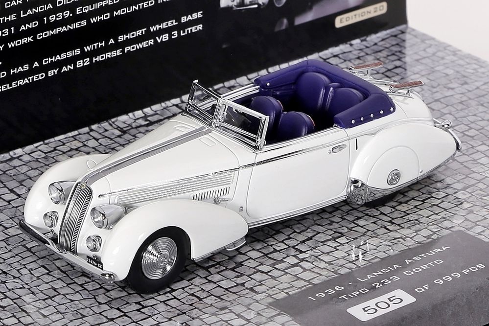 Lancia Astura Tipo 233 Corto 1936 ホワイト Minichamps 1:18 Lancia Astura Tipo 233 Corto 年 1936 白