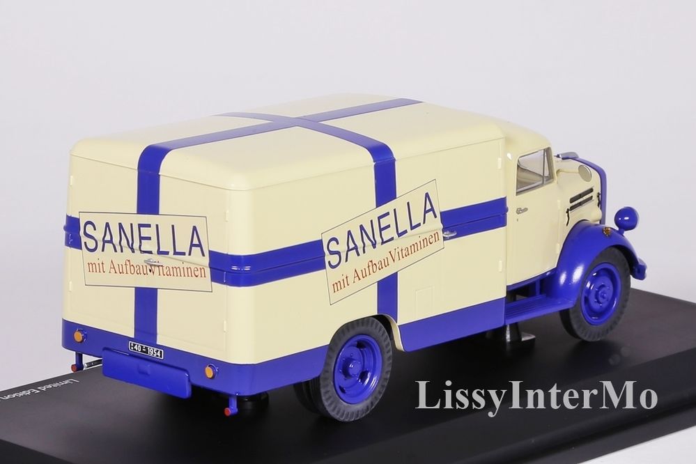 Borgward B 2500 Kastenwagen Sanella blau/creme Schuco 1:43 NEU/OVP 03451
