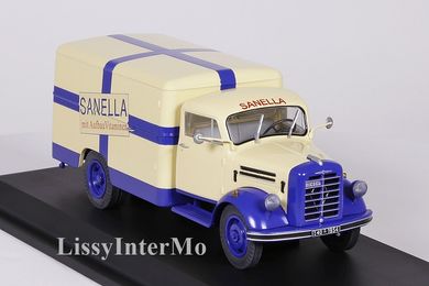 Borgward B 2500 Kastenwagen Sanella blau/creme Schuco 1:43 NEU/OVP 03451