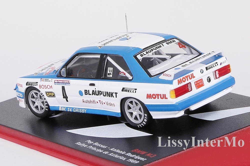 BMW M3 #4 Rallye Principe de Asturias 1989 weiß/blau Altaya 1:43 NEW/OVP AL007
