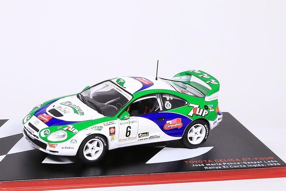 Toyota Celica GT 4 #6 Rally El Corte 1996 weiß/ Beschriftung Altaya 1:43 NEW/OVP