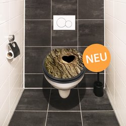 Toilettendeckel anthrazit mit Motiv