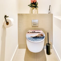 Premium WC-Sitz Weiß mit Softclose Absenkautomatik und Motiv