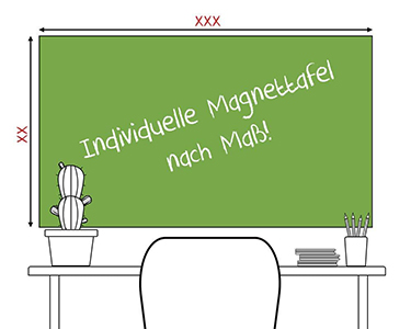 Individuelle Magnettafel aus Glas nach Maß