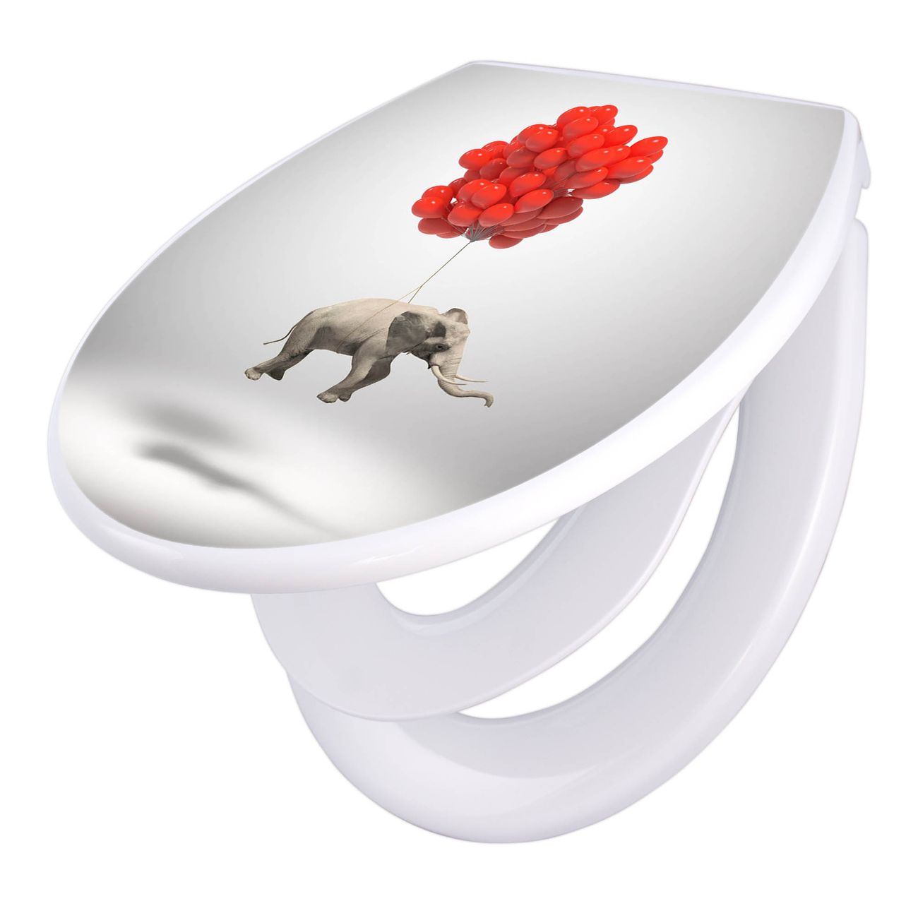 WC Sitz mit Absenkautomatik Toilettendeckel Toilettensitz Klobrille Elefant