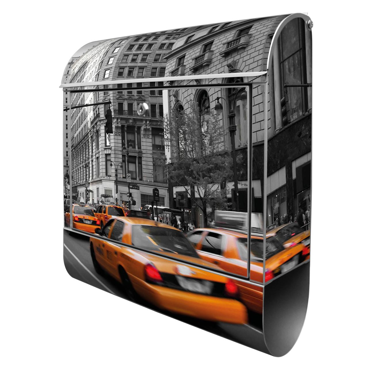 Großer Stahl Briefkasten New York Taxi | banjado