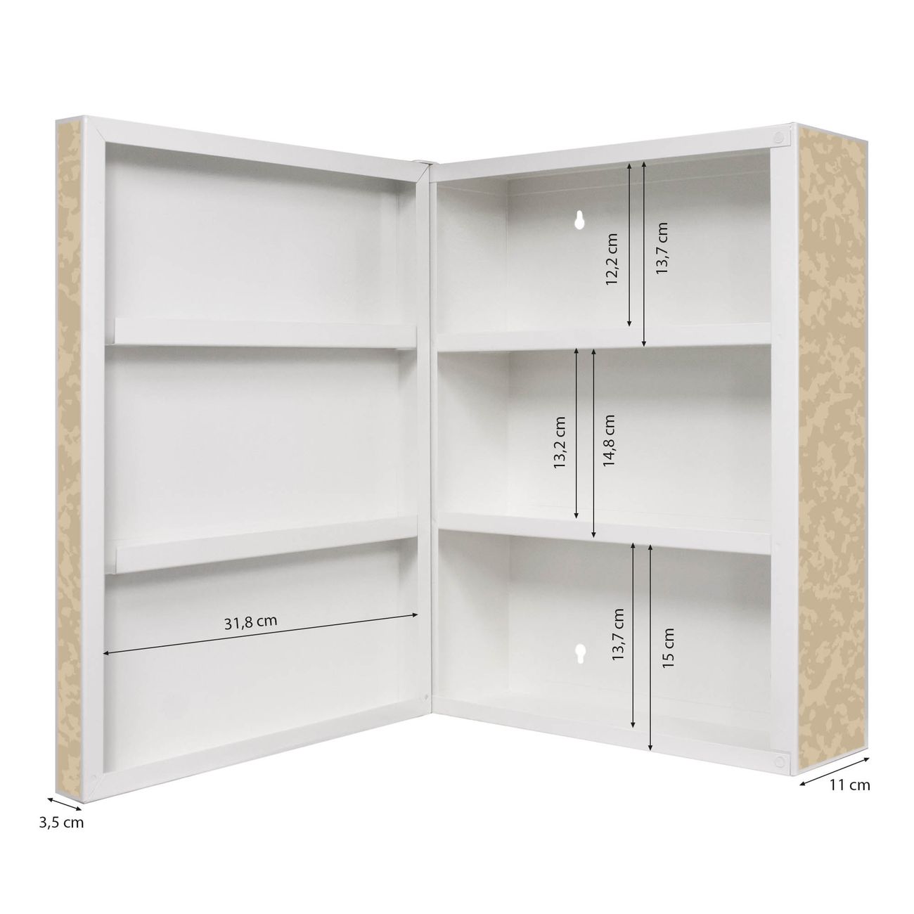 Medizinschrank Stahl Motiv Retro Style | banjado