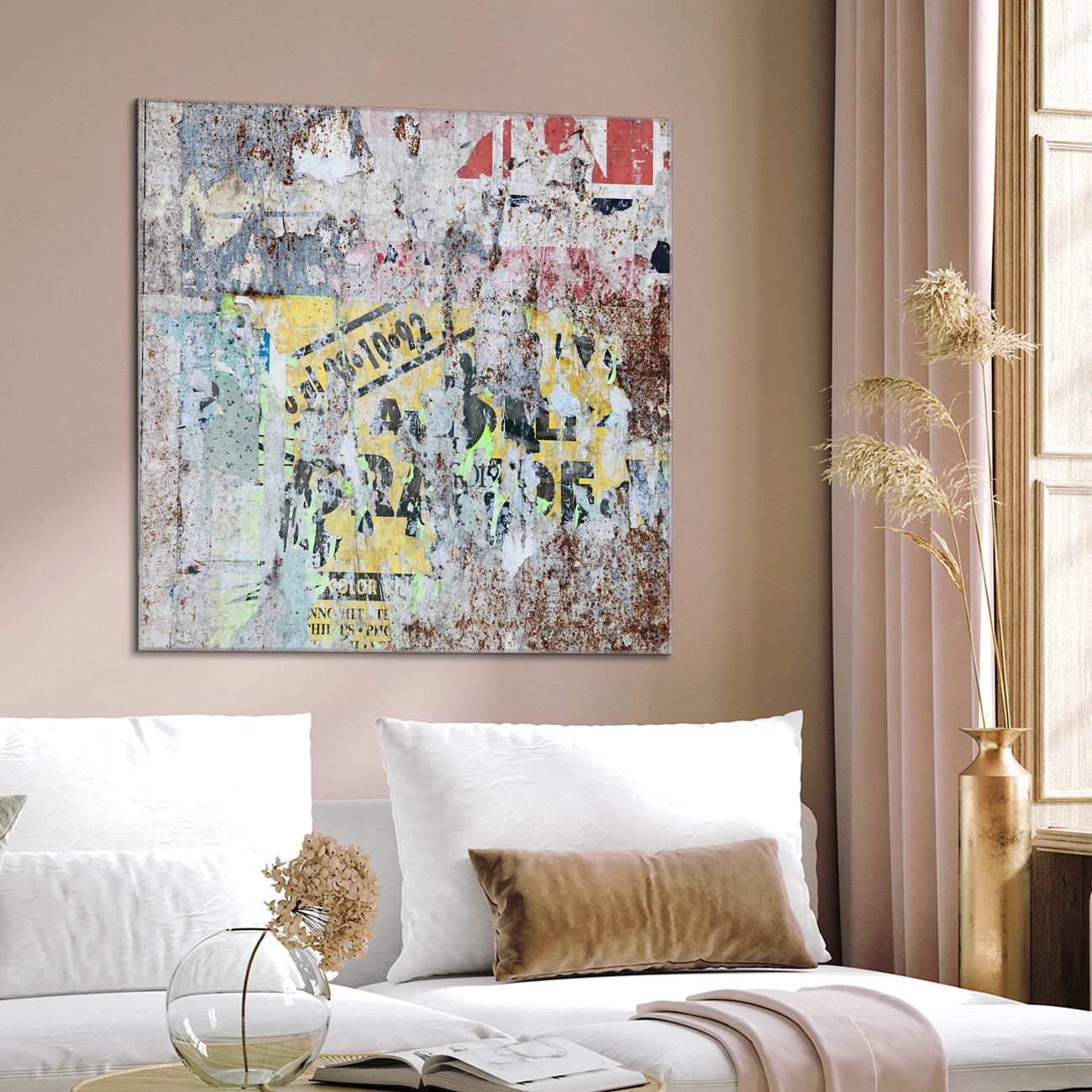 Quadratisches Wandbild aus Glas Posterwand | banjado