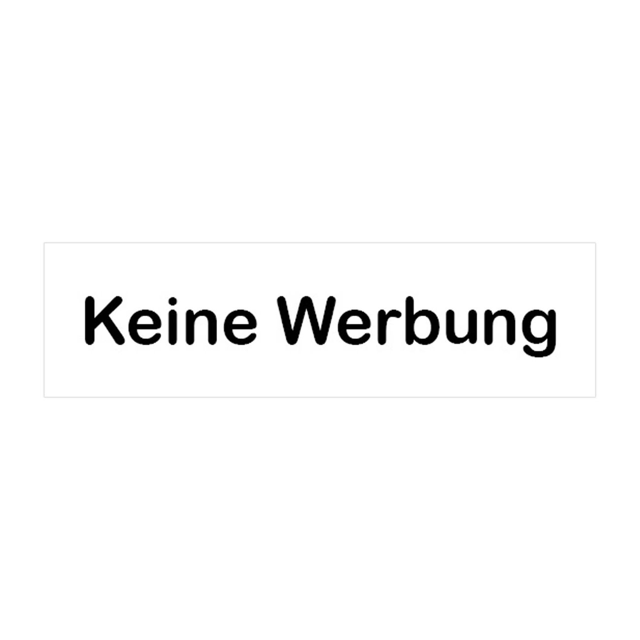 KEINE WERBUNG Aufkleber für Briefkästen Nummer SKW25 banjado