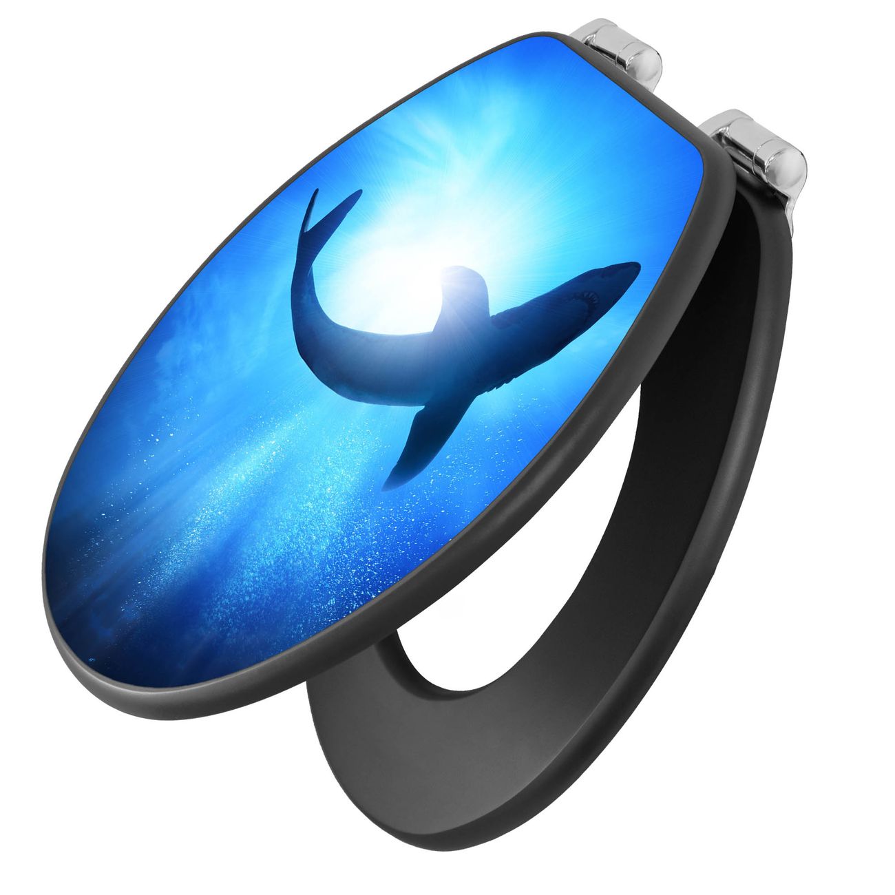 Geldklammer Aus Englischem Zinn - Hai Motiv PP-F13, Handgefertigt In Sheffield