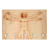 Großer Glas Schlüsselkasten von banjado mit Motiv Vitruvianische Figur