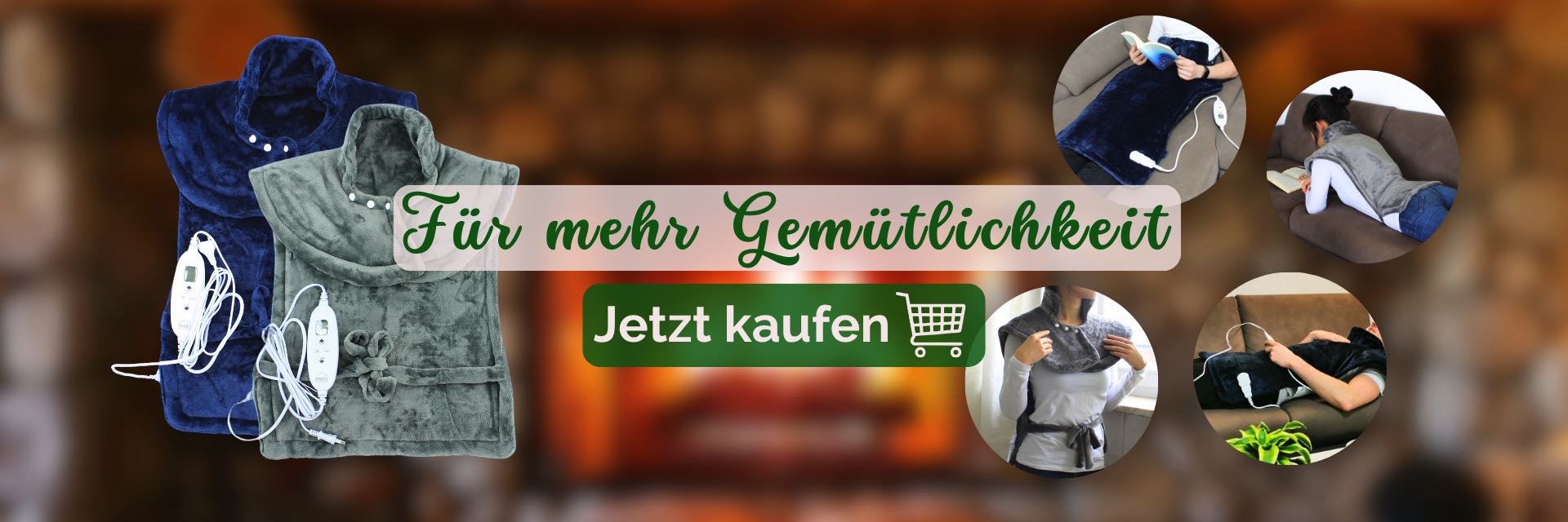     [Paket] Elektrisches Heizkissen Nacken Schulter Rücken 60 x 85 cm und 60 x 100 cm