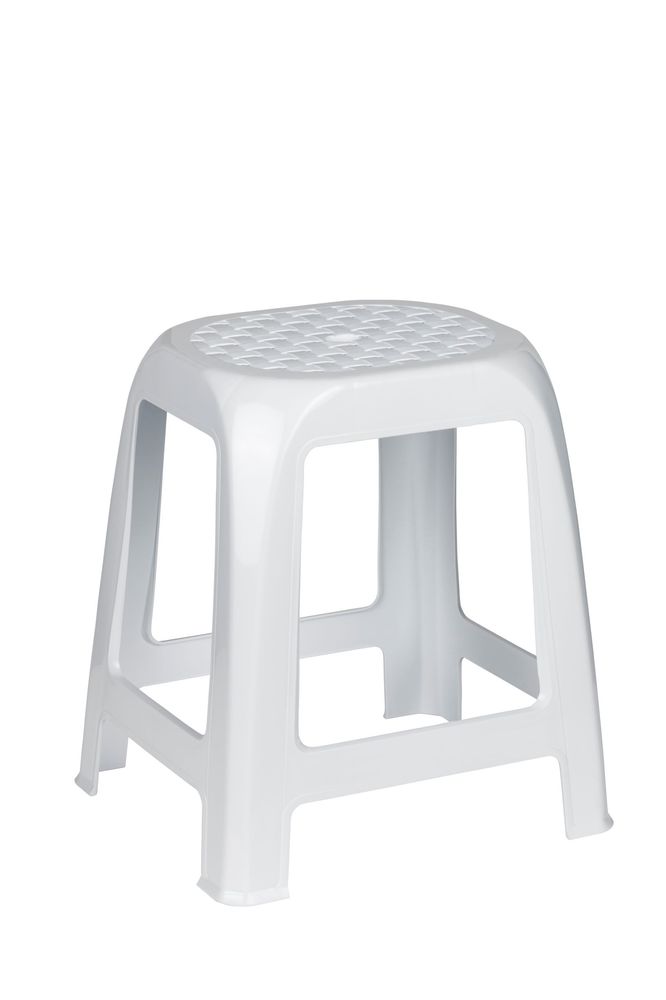 Badhocker Badezimmerhocker Hocker Sitzhocker Fußhocker Kunststoff Weiß