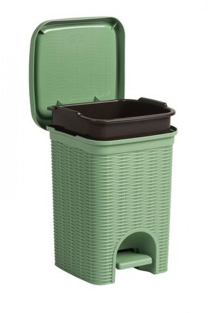 Mülleimer Abfalleimer Kosmetikeimer Badmülleimer Tretmülleimer Rattan 6