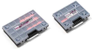 2 x Organizer Sortierkasten Sortierbox Kleinteilebox Kleinteilemagazin